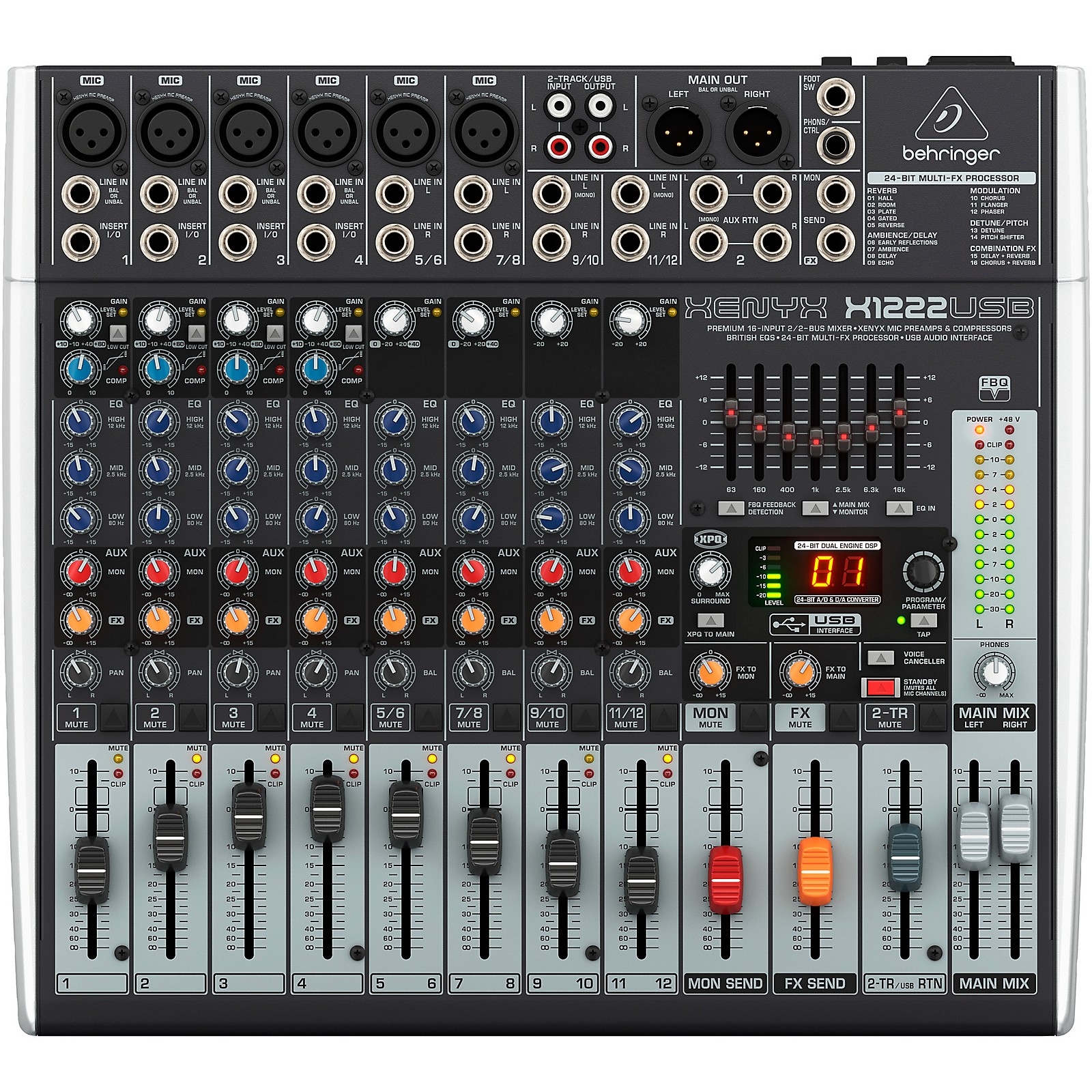 Behringer XENYX X1222USB USB Mixer With Effects | Music & Arts