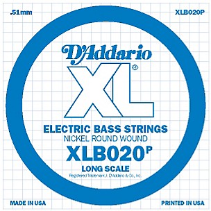 D'Addario XLB020P Electric Bass Nickel Single String