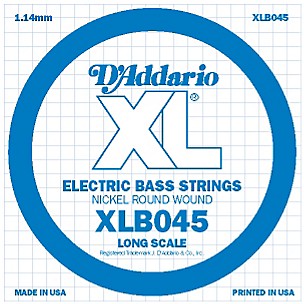 D'Addario XLB045 Nickel Wound Electric Bass Single String