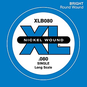 D'Addario XLB080 Nickel Wound Electric Bass Single String