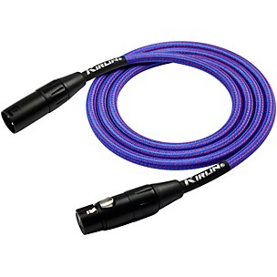 Kirlin XLR Male To XLR Female Microphone Cable - Royal Blue Woven Jacket