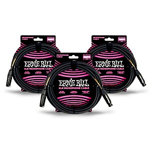 Ernie Ball XLR Microphone Cable 3-Pack Bundle