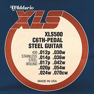 D'Addario XLS500 Pedal Steel Guitar S/S C6 String Set