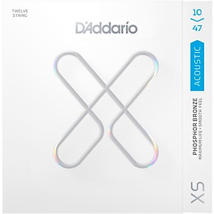 D'Addario XS Acoustic Phosphor Bronze Strings, 12-String -