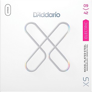 D'Addario XS Nickel Coated Electric Guitar Strings - 3-Pack -
