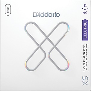 D'Addario XS Nickel Coated Electric Guitar Strings - 3-Pack -