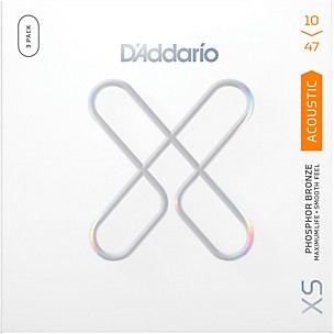 D'Addario XS Phosphor Bronze Coated Acoustic Guitar Strings - 3 Pack