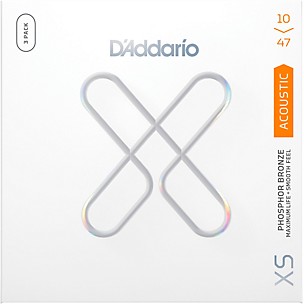 D'Addario XS Phosphor Bronze Coated Acoustic Guitar Strings 3-Pack -