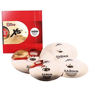 Sabian XS20 Brilliant Cymbal Set with Free 18" Medium-Thin Crash