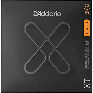 D'Addario XT Nickel-Plated Steel Banjo Strings, Medium, 10-23