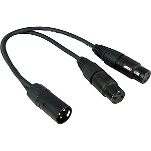 ProCo YMXM2XF-1 Y Mic Cable Male XLR to 2 Female XLR -