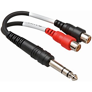 Hosa YPR-102 Stereo 1/4" Male TRS to Dual RCA Female Stereo Breakout Y-Cable