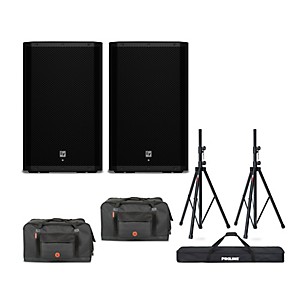 Electro-Voice ZLX-12P G2 1,000W Powered Speaker Pair With Bags and Stands