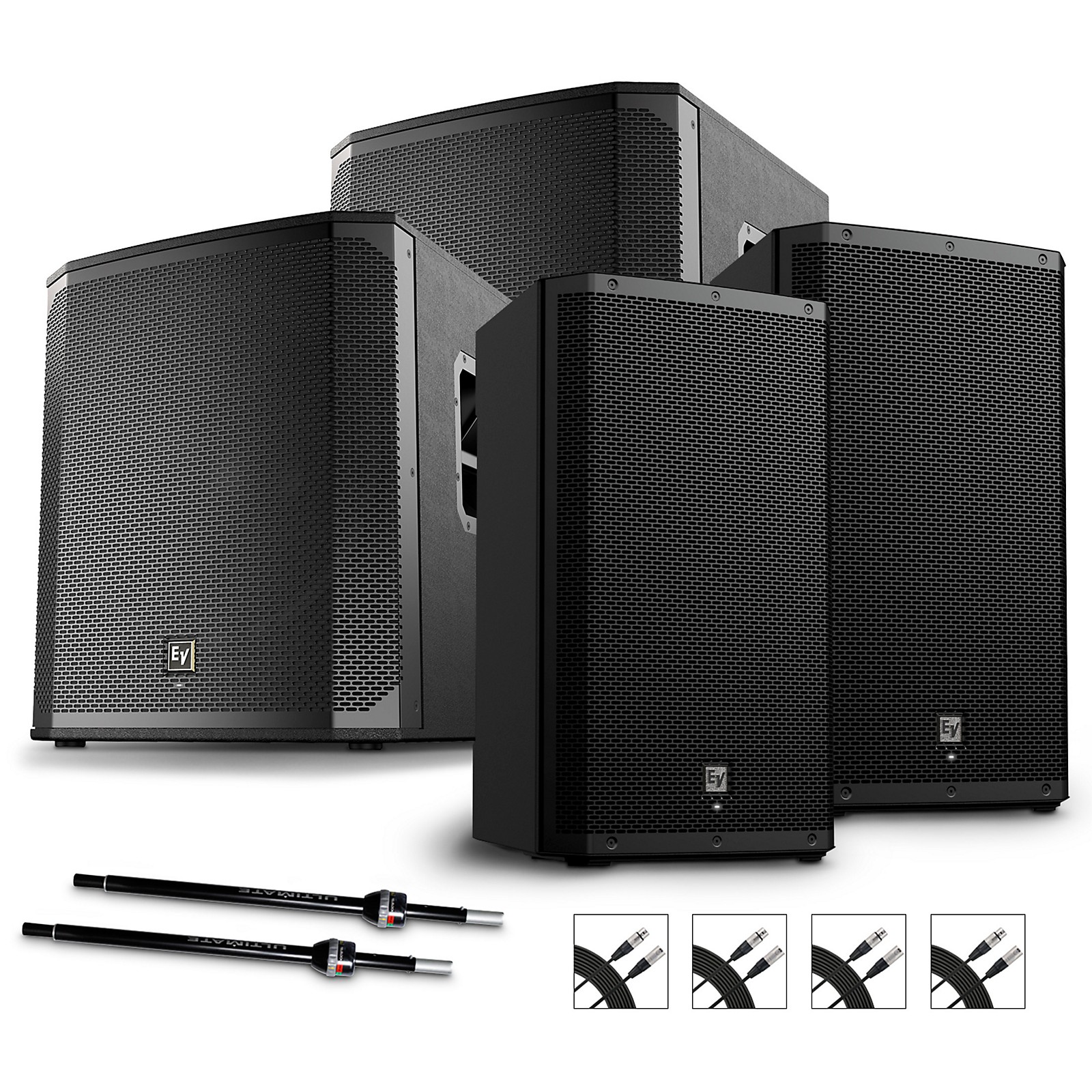 K♢399 Electro-Voice　PAスピーカー ペア　ZLX-15 Electro-Voice ZLX-15P G2 1,000W Powered Speaker Pair With ELX200