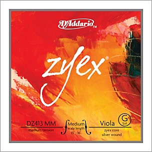 D'Addario Zyex 4/4 Viola String G Medium Scale Aluminum