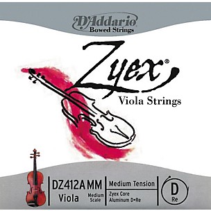 D'Addario Zyex Viola String D Medium Scale 4/4 Aluminum