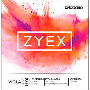 D'Addario Zyex Viola String G Medium Scale 4/4 Silver