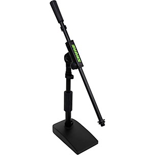 Shure by Gator Compact Low-Profile Desktop Microphone Stand With Boom -