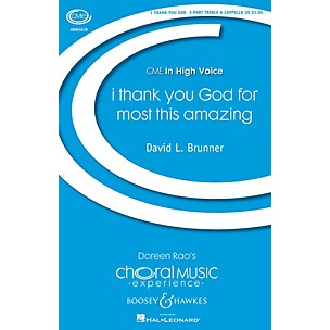 Boosey and Hawkes i thank You God for most this amazing (CME In High Voice) 3 Part Treble A Cappella by David Brunner