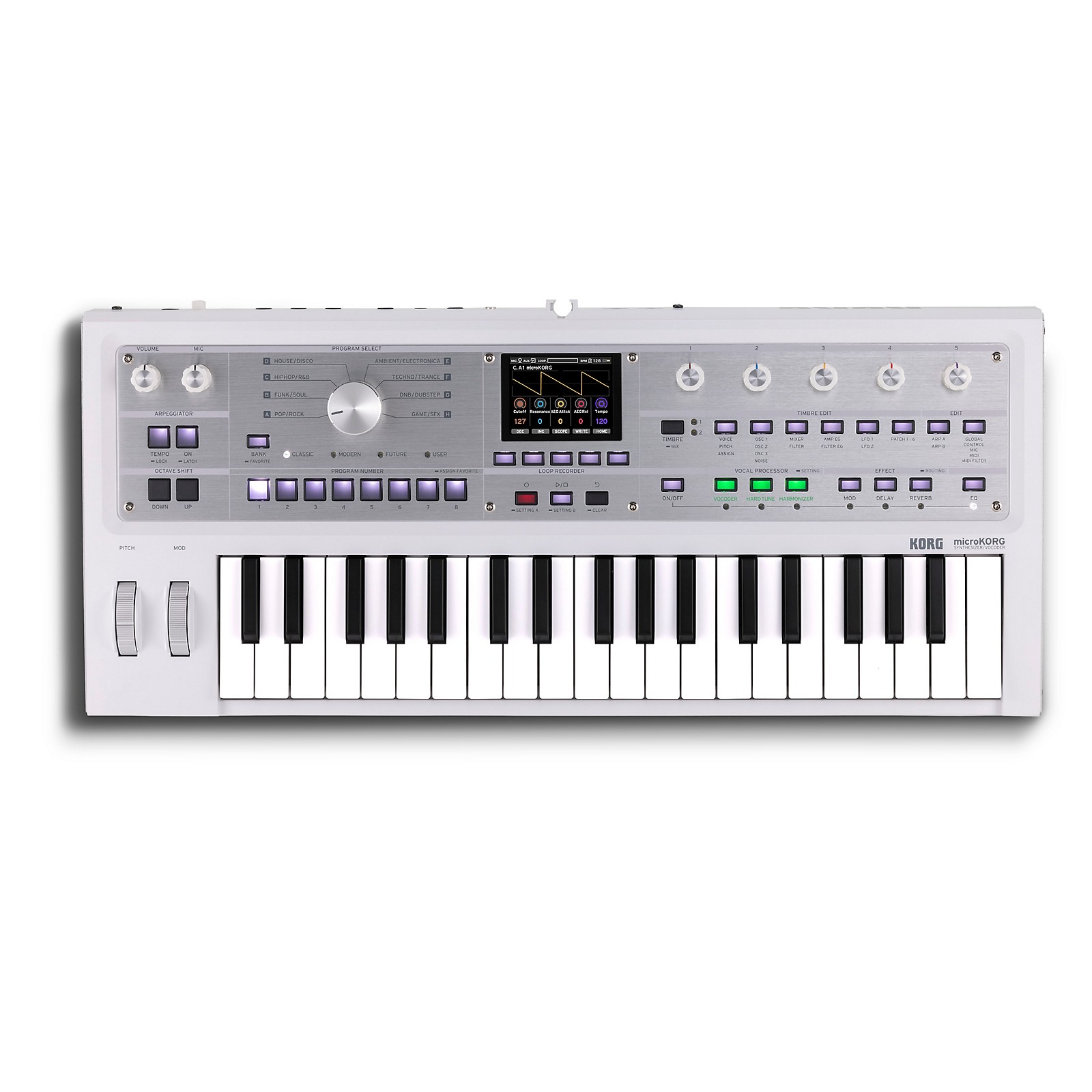 KORG microKORG 2 限定品ホワイト KORG microKORG 2 Keyboard Synthesizer & Vocoder - Limited-Edition